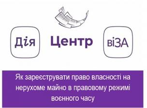 Як зареєструвати право власності  на нерухоме майно в правовому режимі воєнного часу